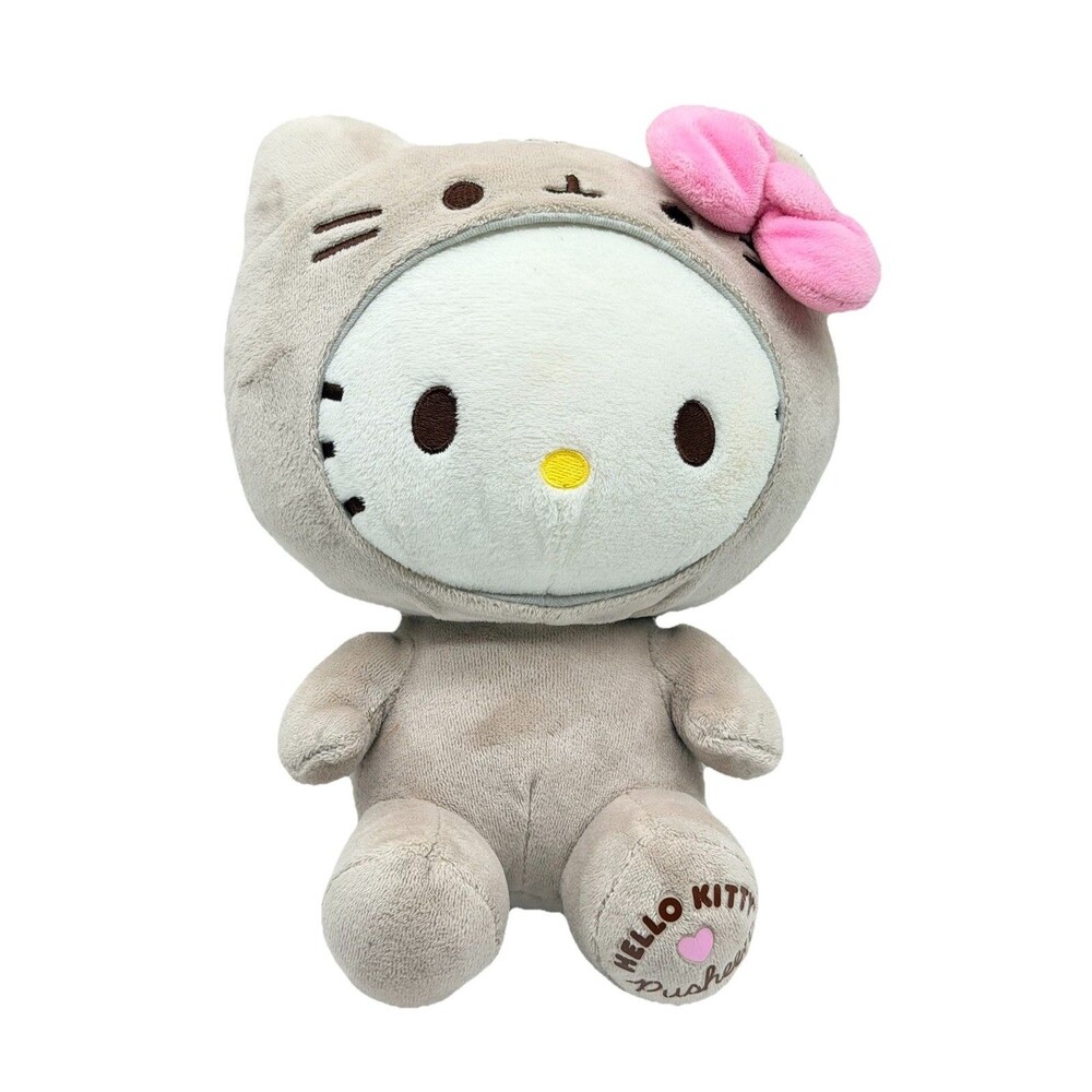 Hello Kitty x Pusheen Plush 9.5” 2021 GUND Sanrio Collab Costume Pusheen Cat